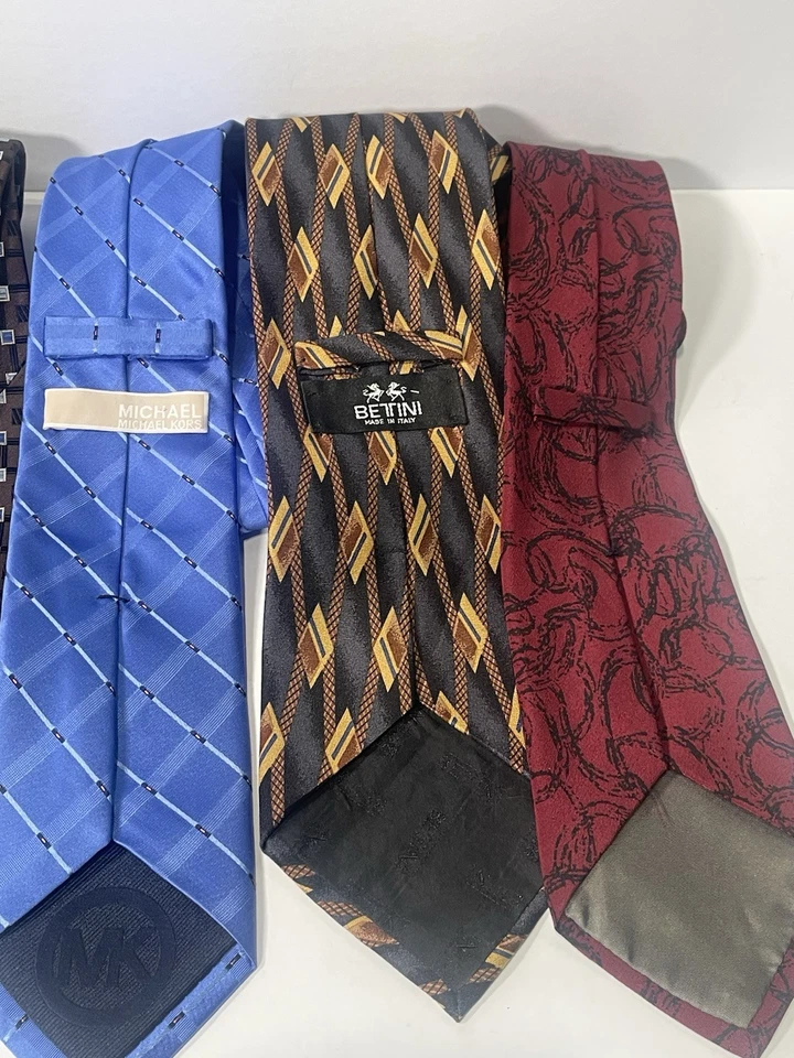 Lote de 7 Corbatas Hombre - Mezcla Seda y Poliéster Michael Kors Geoffrey Beene Italia Foto 2 de 4