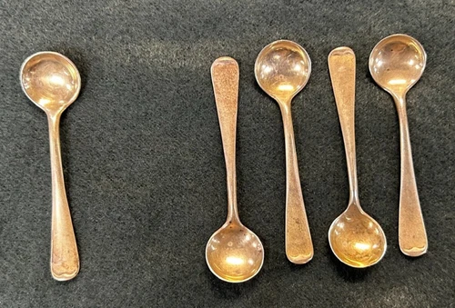 Gorham, H205, Sterling Salt Spoon Set of 5 (17.5g)