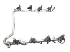 01-06 Mercedes R230 SL500 S500 E500 Fuel Injection Rail Line w/ Injectors OEM