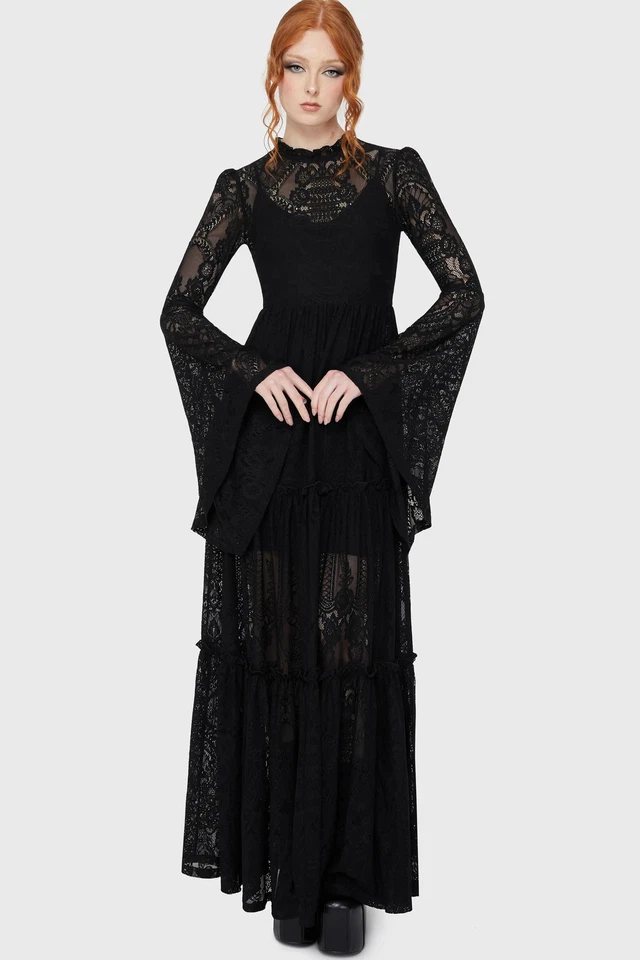 KILLSTAR Maxi Black Hecate Lace Maxi - Image 3 of 4