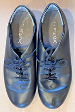 Capezio 5 M Black Tap Shoes with Laces Womens Dance Excellent Condition EUC