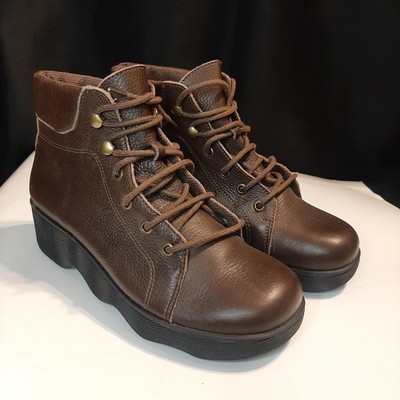 Azaleia Brazil Boots Women's Size Leather Lace-up Preppy Casual