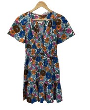 Anthropologie Somerset Mini Dress Womens XS Multi Floral Tiered Summer Travek