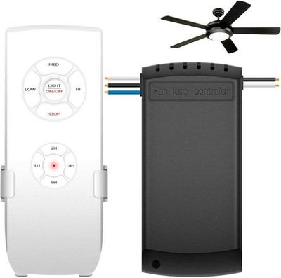 Universal Ceiling Fan Remote Control Kit 3-in-1 Black, White 