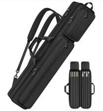 Estuche para tacos de billar 4x5 con bolsillos, acolchado y correas ajustables