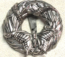 Vintage John Hardy Signed Silver Plated Scarf Clip, Hair Clip, Brooch