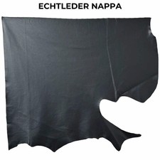NAPPA Echtleder schwarz ca. 1,0 m2 | Leder Rindsleder Echtleder 1/4 Lederhaut