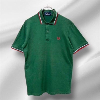 Polo Fred Perry M12 manica corta verde made in UK taglia 42 Medium