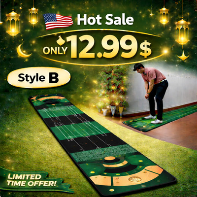 Golf Putting Mat Indoor Outdoor Practice Training Mat Office Home ( style B )