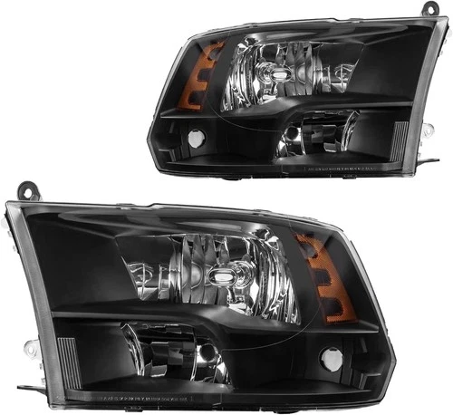 AUTOSITY Headlight Black Headlights for 1500;2500;3500;4500;5500 Ram, 1500