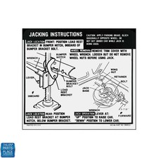 1969 Camaro Ss Jacking Instructions Decal Gm 3949515 - New