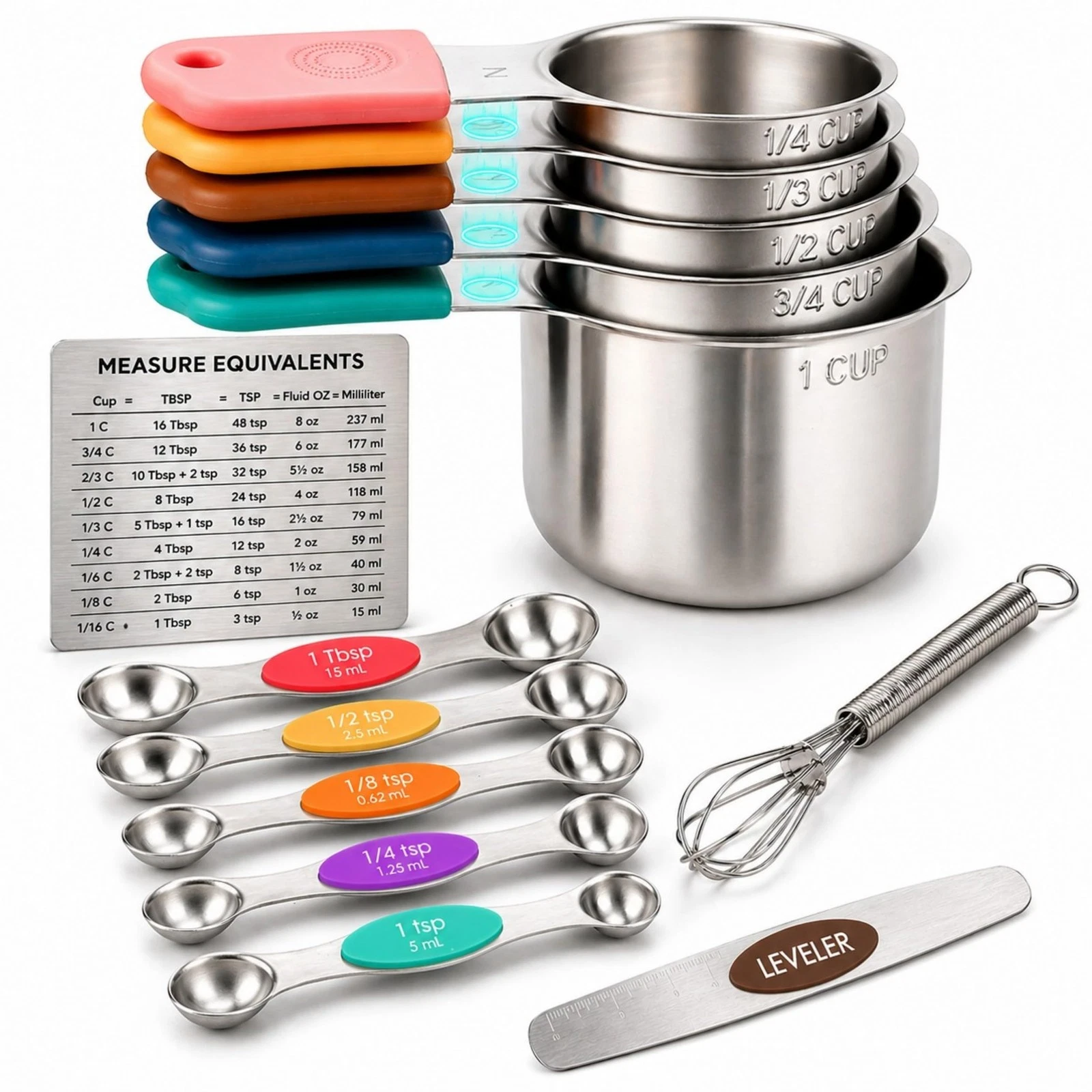 Magnetic Measuring Cups and Spoons Set, 13 Piece 304 Heavy Duty Stainless Ste...
Opens in a new wind
