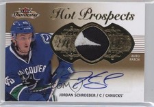 2013 Fleer Showcase Hot Prospects Tier 1 63/375 Jordan Schroeder Patch Auto 0f2