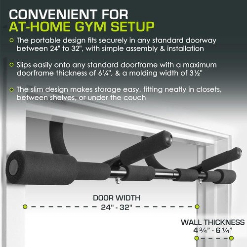 Elite Multi-Grip Pull-Up Bar - Heavy-Duty Strength Trainer for Home (9” height) - Picture 4 of 8