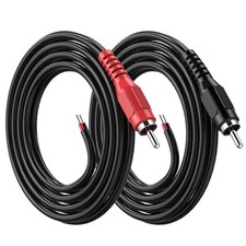 RCA to Speaker Wire Adapter, 18AWG 2 Pack 3ft RCA Male Plug to Bare Cable