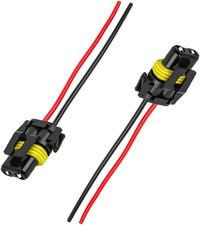 2 PCS Female Adapter Wiring Harness Socket, 9005 9006 HB3 HB4 Pigtail Sockets Ha