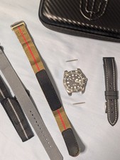 Watchdives EXD 40mm Titanium VH31 Black Dial Dive Watch