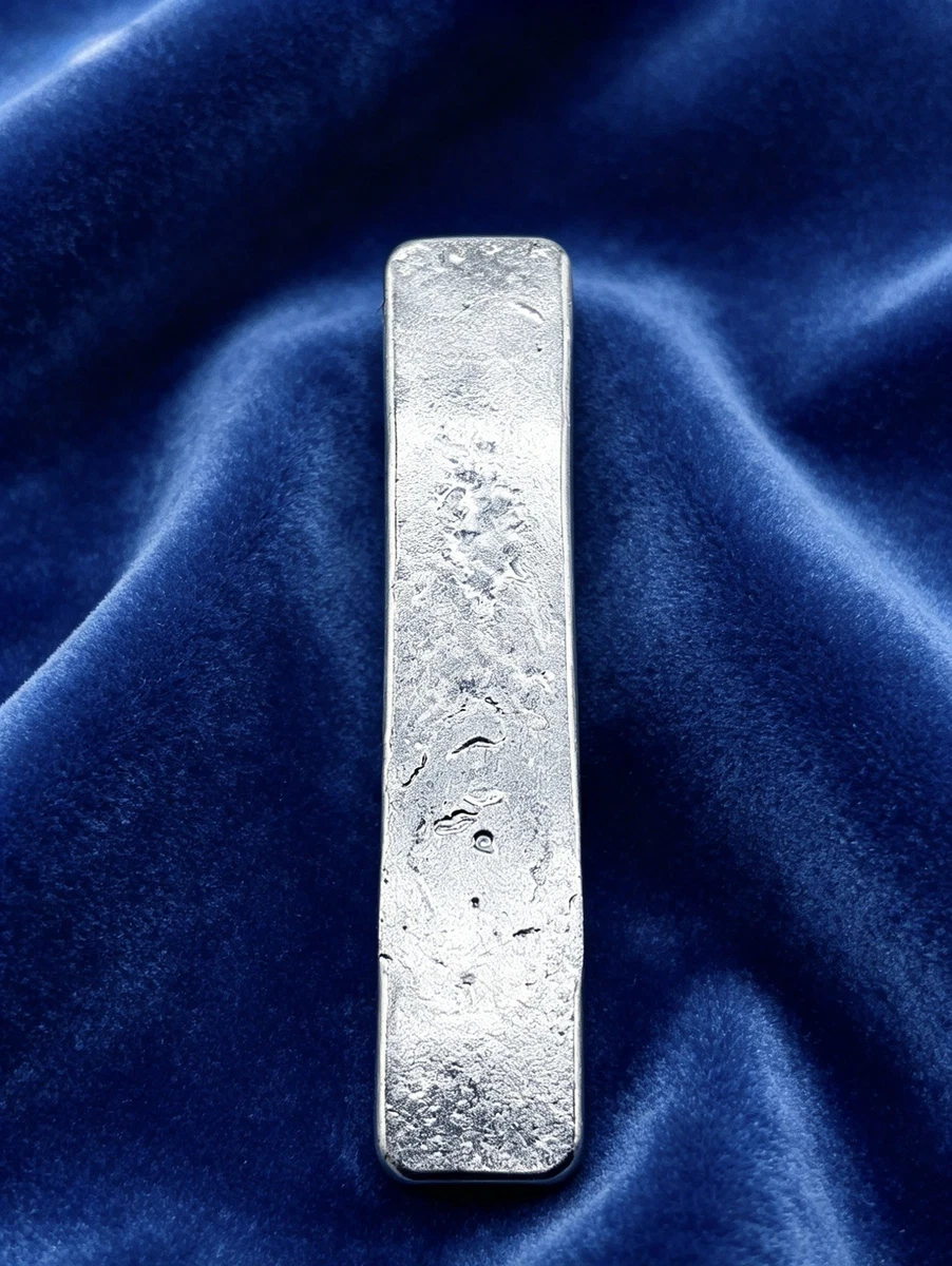 Vintage German 5 oz Poured Silver Bar 999 Fine — 5 Unzen Feinsilber Cast Bullion