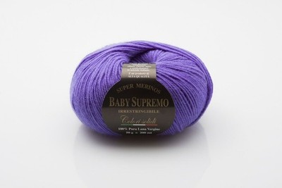 30 % Rabatt: Garn aus Italien Merino extrafein Baby Supremo, 50 g Knäuel, Fb 335