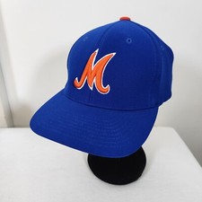 Pacific Headwear Flex Fit Blue Childs Baseball Hat Orange Letter M Sm/Med 498F