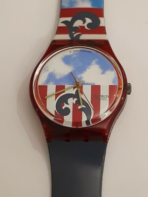 Swatch Watch GR109 The Boss 1991 Originals 34mm Swiss Quartz NOS Vintage