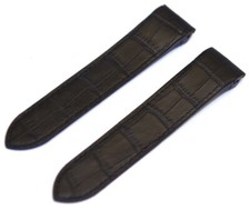 23mm Black Leather Band Strap for Cartier Santos 100XL 38mm