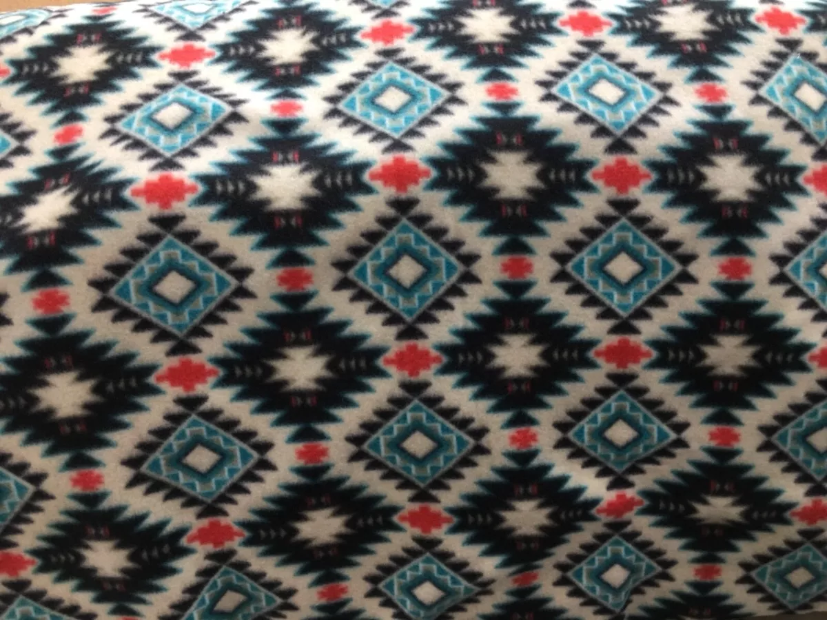 Native American Indian Aztec Navajo Southwest fleece fabric 60
