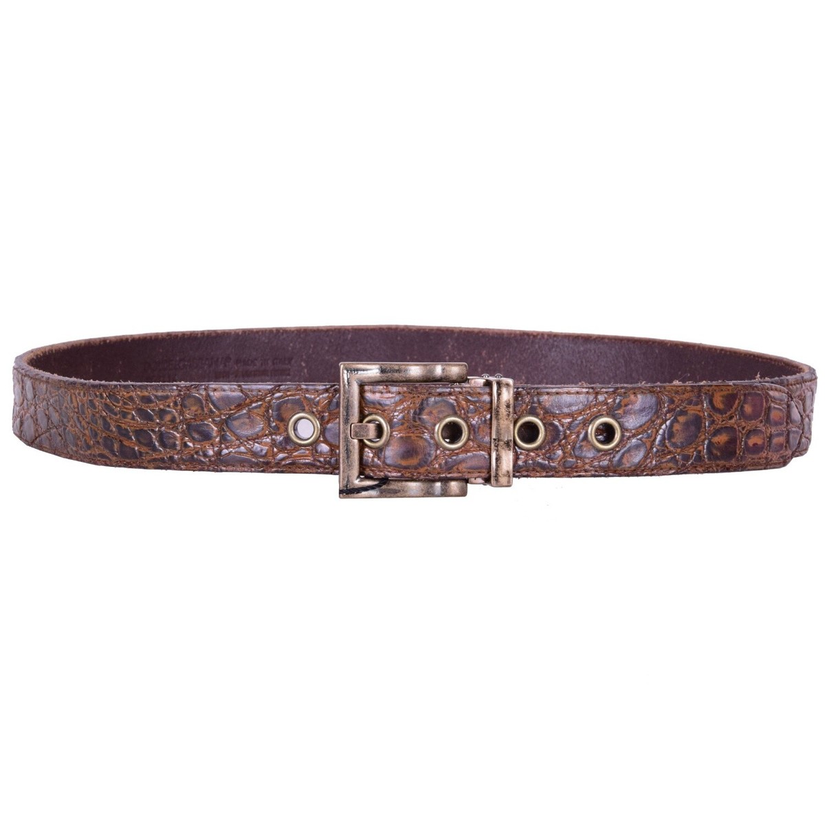 DOLCE & GABBANA Vintage Design Gürtel aus Kaiman Leder Braun  display picture 1