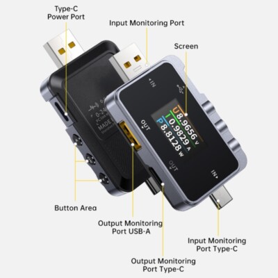 Electric Meter for Fast Charging Analysis High Accuracy Current Readings