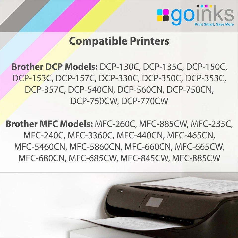 2 Noire Cartouches d'encre pour Brother DCP-130C, DCP-330C, MFC-350C, MFC-357C - Bild 2 von 4