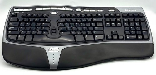 Microsoft Natural Ergonomic Keyboard 4000 v1.0 Wired USB KU-0462 Cleaned Tested - Zdjęcie 4 z 9