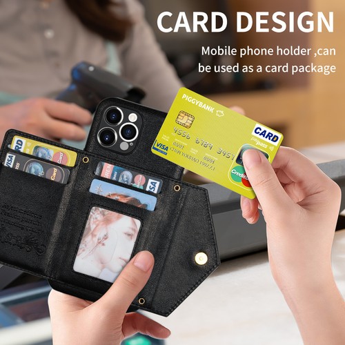 Women Crossbody Strap Leather Wallet Case For iPhone 16 15 14 13 12 Pro Max XR - 第 81/84 張圖片