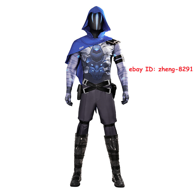 Game VALORANT Omen Cosplay Costume Full Set Halloween Outfit Men's