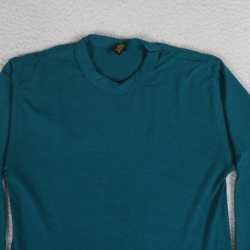 Vintage REI Hemd Herren Gr. M türkis blau Made in USA Langarm Polyester/Lycra - Bild 4 von 17