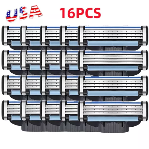 16Pcs for MACH 3 Men's Razor Blades Refill Replacement Comfortable Shave Trimmer - Picture 2 of 14
