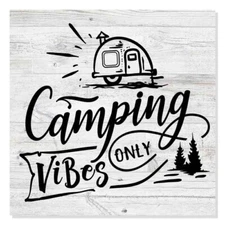 Camping Vibes Only Rustic Looking Adventure Outdoors Wood Sign B3-12120062054