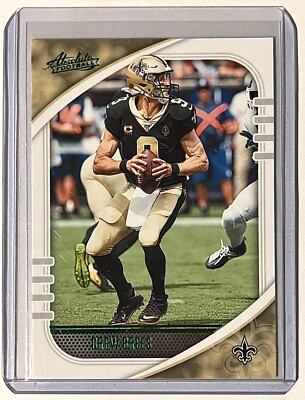 2020 Panini Absolute DREW BREES Green Parallel #72 New Orleans Saints