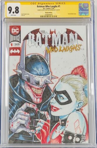 DC Batman Who Laughs #1 Harley Quinn Original Sketch Signed Kotkin CGC   SS | eBay