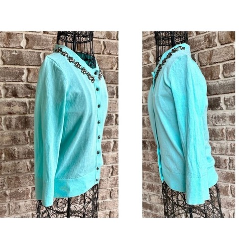 Kate Spade New York Leni Strickjacke Gr. S verzierter Pullover Knopf Live bunt - Bild 5 von 12