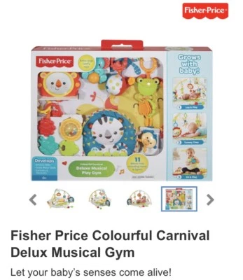 Fisher Price Colourful Carnival Deluxe Musical Play Gym Fisher Price Colourful Carnival Deluxe Musical Play Gym