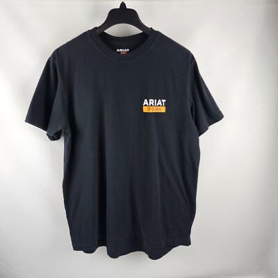 Ariat Shirt Mens XL Black Rebar Work T-Shirt Skeleton Graphic Strong Rough Neck