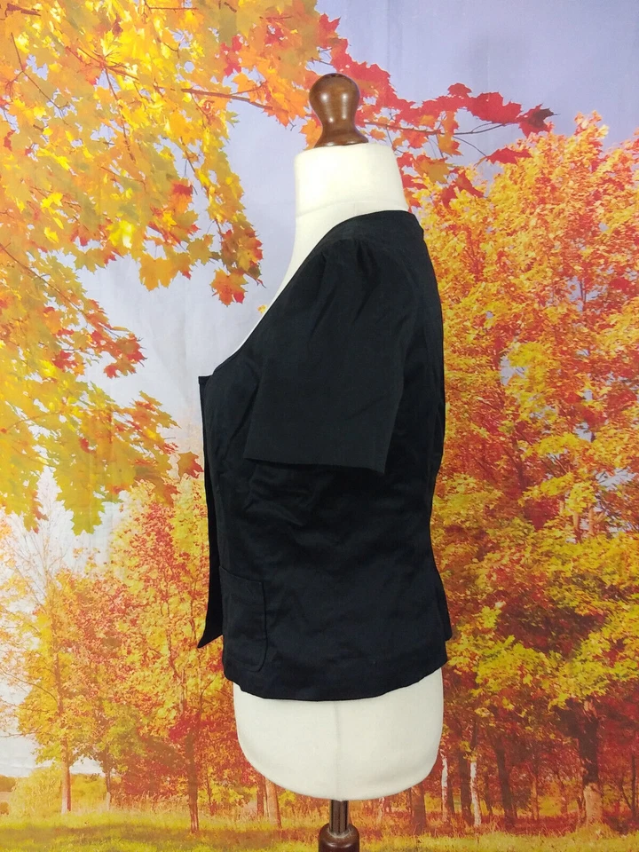 Top Laura Ashley negro 97% algodón. Reino Unido Mujer Talla 14 Foto 3 de 4