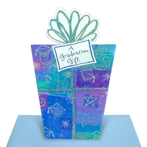 Porte-monnaie carte CADEAU GRADUATION bleue, cadeau par American Greetings + enveloppe - Photo 1/4