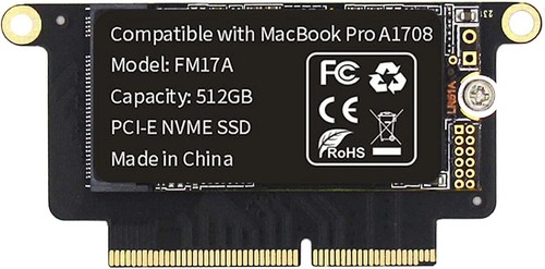 High-Speed 512GB NVMe SSD Compatible with MacBook Pro A1708 - DIY Tools Included - Picture 3 of 9