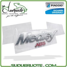 TARGHETTA LATERALE SCRITTA ADESIVO POSTERIORE PER MEDLEY ABS 125 150 2016-2022