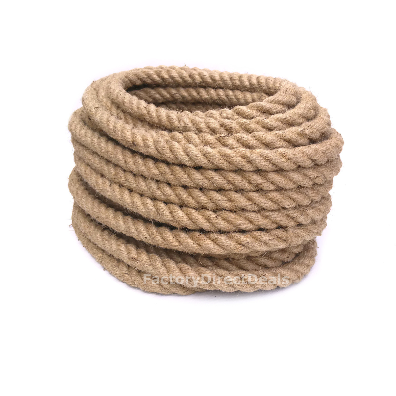 5m of 36 mm Thick Jute Hessian Rope Twisted Cord Garden Decking Art ...