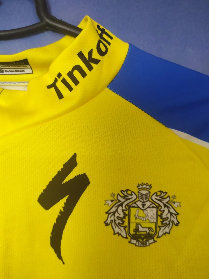 Camiseta deportiva camiseta de ciclismo amarilla de poliéster para hombre talla 2XL Foto 3 de 4