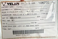 (2) VELAN 8682-013-531, PKRG 0.750 x 1.250 x 0.250, STK CODE 2" F08-0064C-02TY