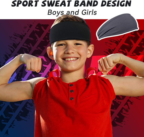 6 PCS Sweatbands for Kids, Soccer Headbands for Boys Headbands for Sports Kids S - Picture 9 of 12