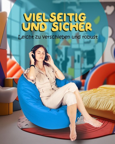 Patchhome 2 Varianten in 1 Sitzsack Sitzkissen Beanbag Gamer Kissen Tobekissen - Bild 50 von 199